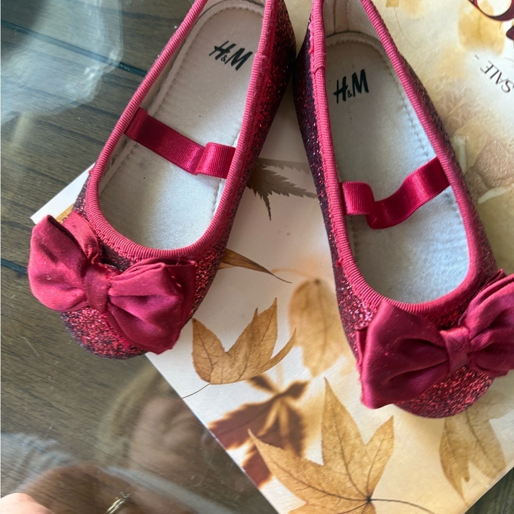 H&M Kids Sparkly Red Ballet Flats